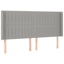 vidaXL világosszürke szövet fejtámla szárnyakkal 163x16x118/128 cm