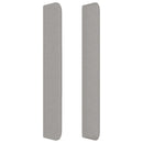 vidaXL világosszürke szövet fejtámla szárnyakkal 183x16x118/128 cm