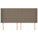 vidaXL tópszínű szövet fejtámla szárnyakkal 203x16x118/128 cm