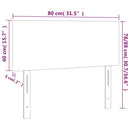 vidaXL szürke műbőr LED-es fejtámla 80 x 5 x 78/88 cm