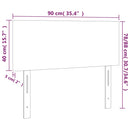 vidaXL fehér műbőr LED-es fejtámla 90 x 5 x 78/88 cm
