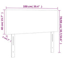 vidaXL szürke műbőr LED-es fejtámla 100 x 5 x 78/88 cm