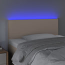 vidaXL cappuccino színű műbőr LED-es fejtámla 100 x 5 x 78/88 cm