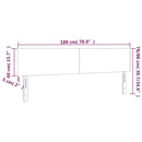 vidaXL krémszínű műbőr LED-es fejtámla 180 x 5 x 78/88 cm