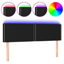 vidaXL fekete szövet LED-es fejtámla 144x5x78/88 cm