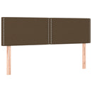 vidaXL sötétbarna szövet LED-es fejtámla 144x5x78/88 cm