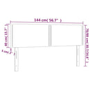 vidaXL sötétbarna szövet LED-es fejtámla 144x5x78/88 cm