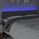 vidaXL sötétszürke szövet LED-es fejtámla 160x5x78/88 cm