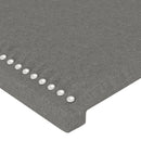 vidaXL sötétszürke szövet LED-es fejtámla 160x5x78/88 cm