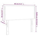 vidaXL sötétszürke bársony LED-es fejtámla 80 x 5 x 78/88 cm