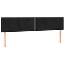 vidaXL fekete bársony LED-es fejtámla 180x5x78/88 cm