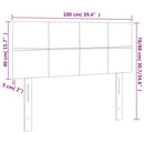 vidaXL fekete szövet LED-es fejtámla 100x5x78/88 cm