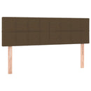 vidaXL sötétbarna szövet LED-es fejtámla 144x5x78/88 cm
