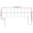 vidaXL sötétbarna szövet LED-es fejtámla 144x5x78/88 cm