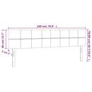 vidaXL sötétbarna szövet LED-es fejtámla 180x5x78/88 cm