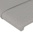 vidaXL világosszürke szövet LED-es fejtámla 200x5x78/88 cm