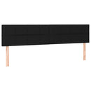vidaXL fekete szövet LED-es fejtámla 200x5x78/88 cm