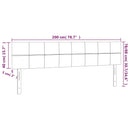 vidaXL tópszínű szövet LED-es fejtámla 200x5x78/88 cm
