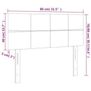 vidaXL rózsaszín bársony LED-es fejtámla 80 x 5 x 78/88 cm