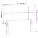 vidaXL rózsaszín bársony LED-es fejtámla 90x5x78/88 cm