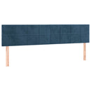 vidaXL sötétkék bársony LED-es fejtámla 160x5x78/88 cm