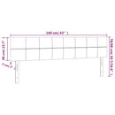 vidaXL sötétkék bársony LED-es fejtámla 160x5x78/88 cm