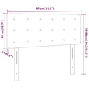 vidaXL fekete műbőr LED-es fejtámla 80 x 5 x 78/88 cm