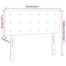 vidaXL krémszínű műbőr LED-es fejtámla 90 x 5 x 78/88 cm