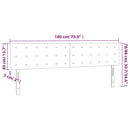 vidaXL szürke műbőr LED-es fejtámla 180 x 5 x 78/88 cm