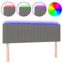 vidaXL sötétszürke szövet LED-es fejtámla 144x5x78/88 cm