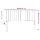 vidaXL sötétszürke szövet LED-es fejtámla 144x5x78/88 cm