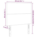 vidaXL krémszínű műbőr LED-es fejtámla 90x5x118/128 cm