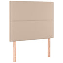 vidaXL cappuccino műbőr LED-es fejtámla 90x5x118/128 cm