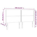 vidaXL fehér műbőr LED-es fejtámla 160x5x118/128 cm