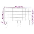 vidaXL rózsaszín bársony LED-es fejtámla 160x5x118/128 cm