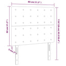 vidaXL krémszínű műbőr LED-es fejtámla 80x5x118/128 cm