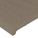 vidaXL tópszínű szövet LED-es fejtámla 200x5x118/128 cm