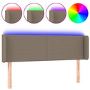 vidaXL tópszínű szövet LED-es fejtámla 147 x 16 x 78/88 cm