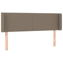 vidaXL tópszínű szövet LED-es fejtámla 147 x 16 x 78/88 cm