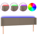 vidaXL tópszínű szövet LED-es fejtámla 163 x 16 x 78/88 cm