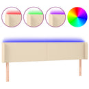 vidaXL krémszínű szövet LED-es fejtámla 203 x 16 x 78/88 cm