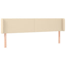 vidaXL krémszínű szövet LED-es fejtámla 203 x 16 x 78/88 cm