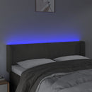 vidaXL sötétszürke bársony LED-es fejtámla 147 x 16 x 78/88 cm