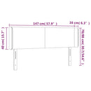 vidaXL cappuccino színű műbőr LED-es fejtámla 147x16x78/88 cm
