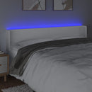 vidaXL fehér műbőr LED-es fejtámla 183x16x78/88 cm