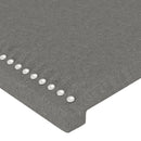 vidaXL sötétszürke szövet LED-es fejtámla 83 x 16 x 78/88 cm