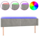 vidaXL világosszürke bársony LED-es fejtámla 203 x 16 x 78/88 cm