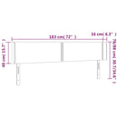 vidaXL fekete műbőr LED-es fejtámla 183 x 16 x 78/88 cm