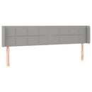 vidaXL világosszürke szövet LED-es fejtámla 183 x 16 x 78/88 cm