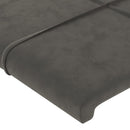 vidaXL sötétszürke bársony LED-es fejtámla 93 x 16 x 78/88 cm